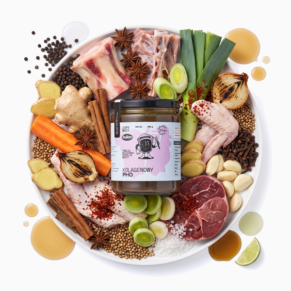 Bulion kolagenowy pho Zupy Mocy - naturalny kolagen w słoiku 500 ml