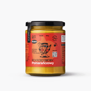 Pomarańczowy krem mikrobiomowy Zupy Mocy - zupa kolagenowa w słoiku 500 ml