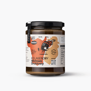 Bulion kolagenowy wołowo-drobiowy Zupy Mocy - naturalny kolagen w słoiku 500 ml